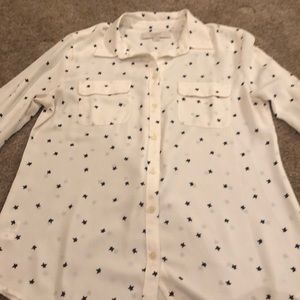 Loft button down shirt with stars